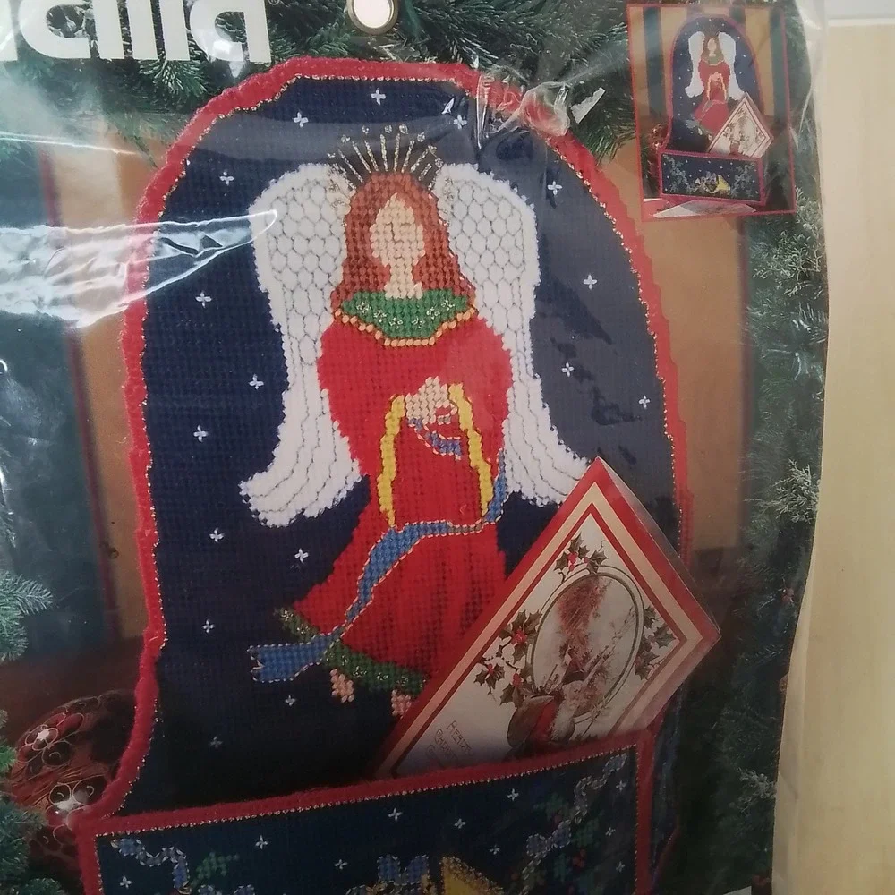 Budilla Celestial Card Holder Cross Stitch Kit Angel Christmas‎ Needlecraft New